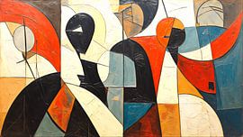 Abstracte Geometrische Portretten in Kubistische Stijl - 6