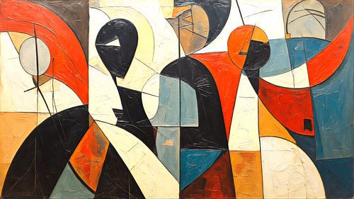 Abstracte Geometrische Portretten in Kubistische Stijl - 6