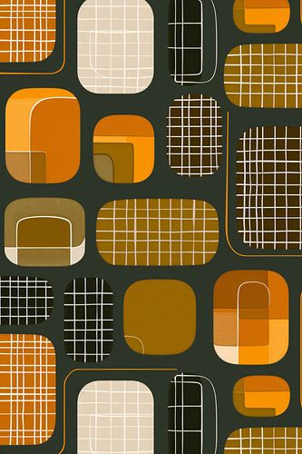 Formes et lignes rétro abstraites