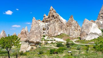 Grotkerk in een van de valleien van Cappadocië, Turkije