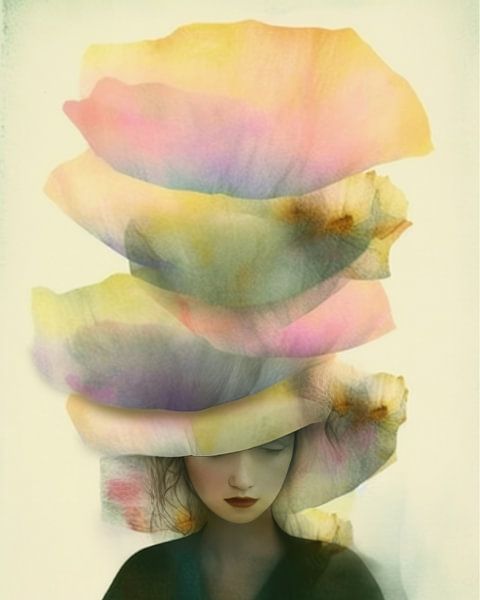 Modern portrait in pastel colours by Studio Allee