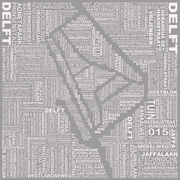 Kaart van Delft