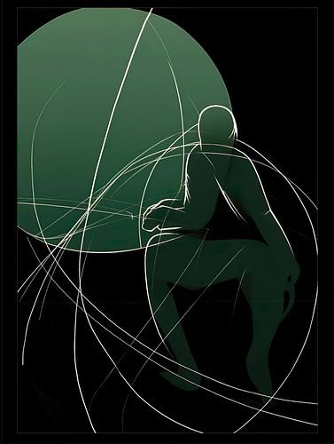 abstract green painting