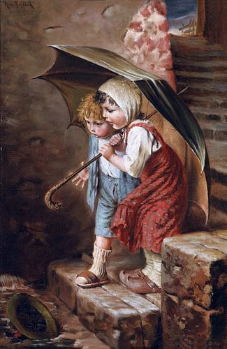 De verrassing - Hermann von Kaulbach, 1909