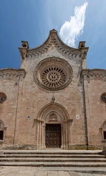 Façade de la cathédrale Santa Maria Assunta à Ostuni, Italie sur Joost Adriaanse