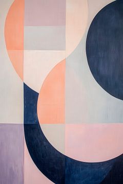 Geometric shapes in soft colours by Poster Art Shop