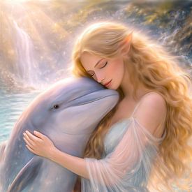 In Liebe verbunden – Deva und Delfin im Licht von Ivonne Fuhren-van de Kerkhof