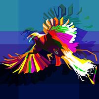De rode paradijsvogel Illustratie