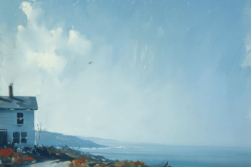 Blick auf das Meer, inspiriert durch das Werk von Edwrad Hopper von Studio Allee