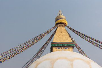 Les yeux du stupa Bouddhanath à Katmandou | Népal