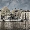 Aan de Amstel zwart-wit, Amsterdam van Rietje Bulthuis