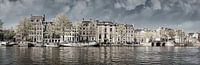 Aan de Amstel zwart-wit, Amsterdam van Rietje Bulthuis thumbnail