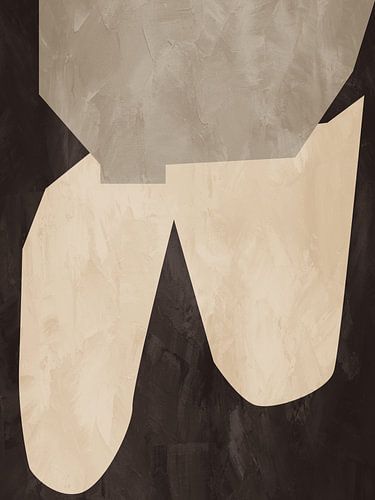 Abstract organic geometric modern art in earth tones