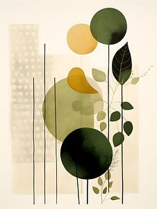 Abstrait botanique vert