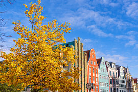 Uitzicht op de Kröpeliner Straße in de Hanzestad Rostock in H