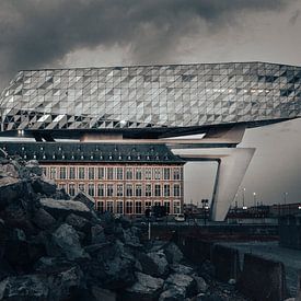 Port House Antwerp under threatening clouds by Daan Duvillier | Dsquared Photography