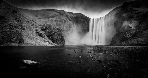 Skogafoss B/W