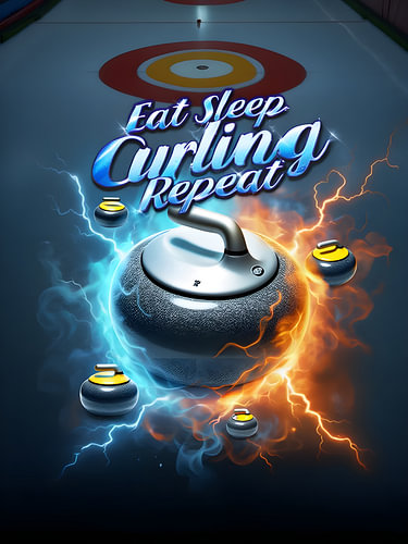 Essen, Schlafen, Curling – Retro, Vintage