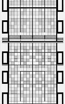 Mondrian building map by Niek Traas