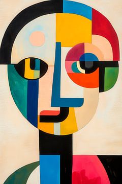 Abstract portrait in colours by Poster Art Shop