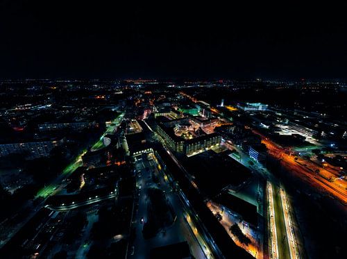 At night