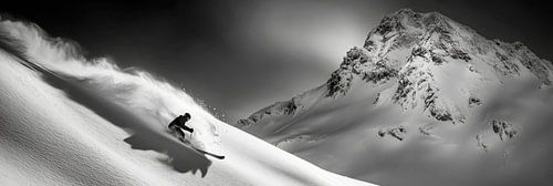 Snowboarders in de bergen