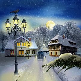 Wintertime with vintage car by Monika Jüngling