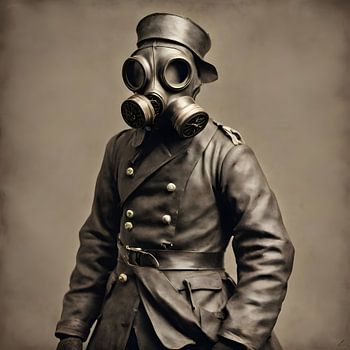 Historische Figur mit Gasmaske (Mann)