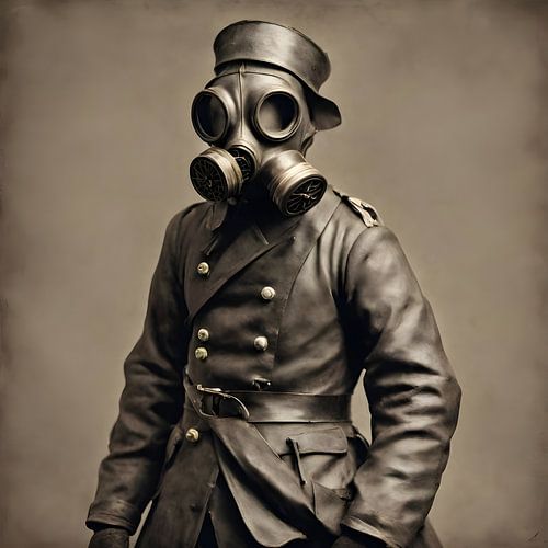 Historisch figuur met Gasmasker (man)