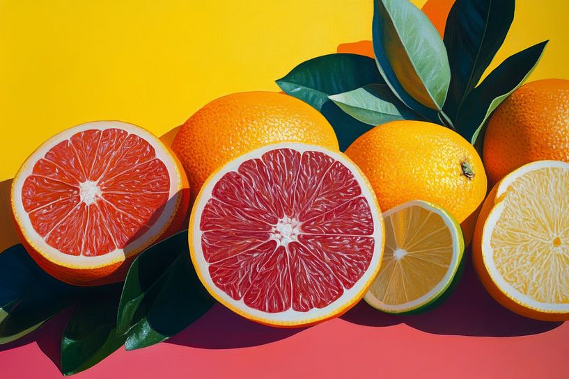 Citrus combination for a sunny home by Digitale Schilderijen