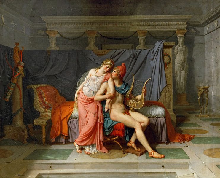 Die Liebe zwischen Paris und Helena, Jacques-Louis David - 1788 von Atelier Liesjes