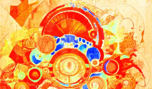SOLARA CORE Stralende cirkelvormige abstracte wanddecoratie