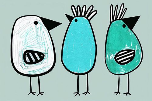 Les tons turquoise en harmonie