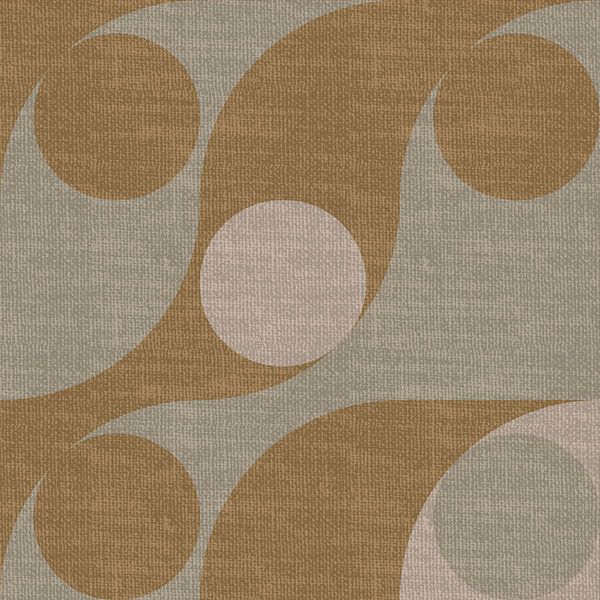 Moderne abstrakte geometrische Retro-Formen in erdigen Farbtönen: grün, gelb, beige von Dina Dankers