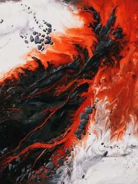 Vuur en IJs | Vulkanische Lava Vloeibare Kunst van Frank Daske | Foto & Design