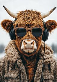 Highland Cow Pop Art sunglasses by Niklas Maximilian