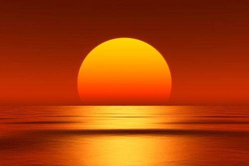 prachtige zonsondergang