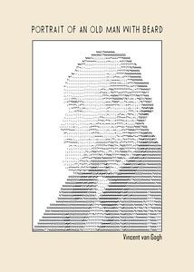 Porträt eines alten Mannes mit Bart (Ascii-Kunst)