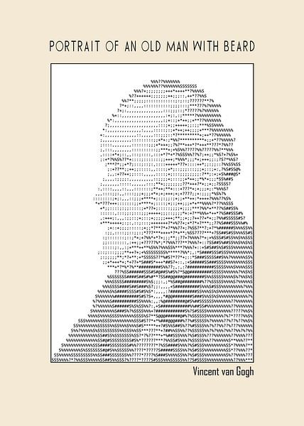 Porträt eines alten Mannes mit Bart (Ascii-Kunst) von DOA Project