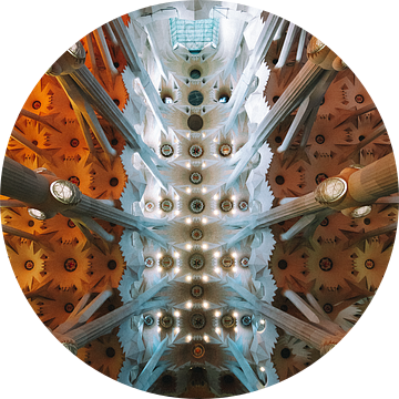 Plafond van Sagrada Familia - Barcelona van StreefMedia