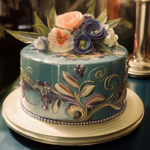 Wunderschöne, festlich dekorierte Torte von Patricia Hofmeester
