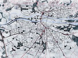 Karte von Dorsten im stil 'White winter' von Maporia