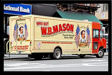 W.B. Mason truck in Manhattan New York van Frans van Huizen