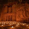 Petra by Night van Wim van de Water