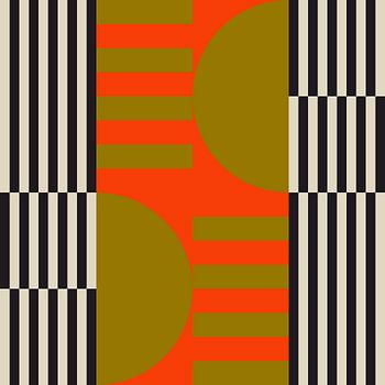 Funky rétro géométrique 2. Art abstrait moderne aux couleurs vives.