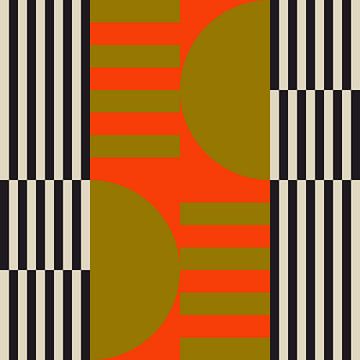 Funky retro geometric 2. Modern abstract art in bright colors. by Dina Dankers