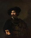 Der Mann mit dem Stahl Gorget, Stil von Rembrandt von Rembrandt van Rijn Miniaturansicht