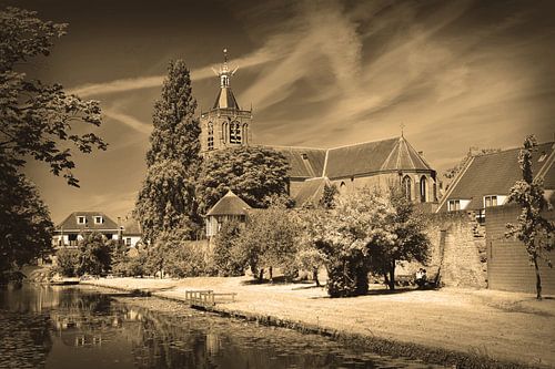 Vianen Utrecht Binnenstad Sepia