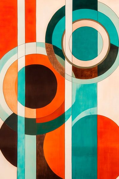 Geometric colour pattern - modern and graphic by Poster Art Shop