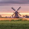 Langelandstermolen eine Poldermühle in Garmerwolde in der Provinz Groningen von Marga Vroom